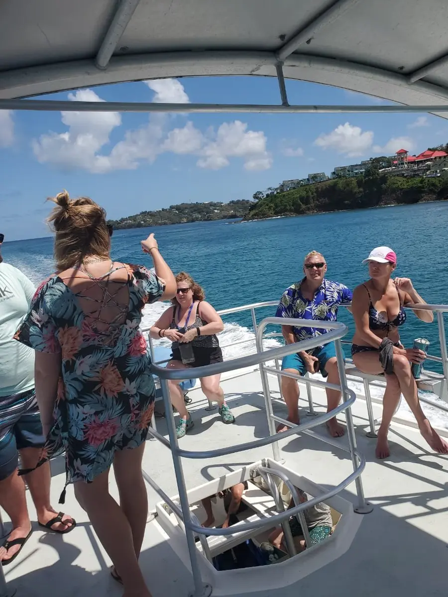 Guests enjoying the Saint Lucia coastline